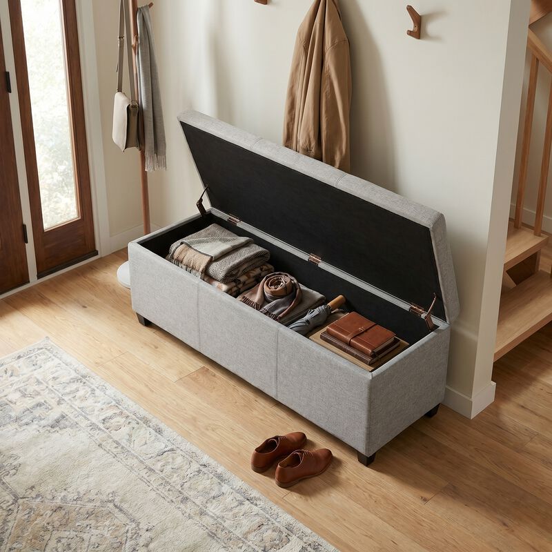 Simpli Home Avalon Storage Ottoman Bench image number 2