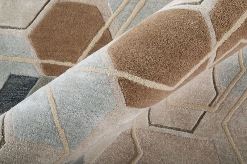 Maridian 8A72F Beige/Brown 5' x 8' Rug image number 4
