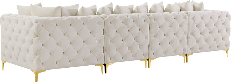 Meridian Furniture Tremblay Cream Velvet Modular Sofa