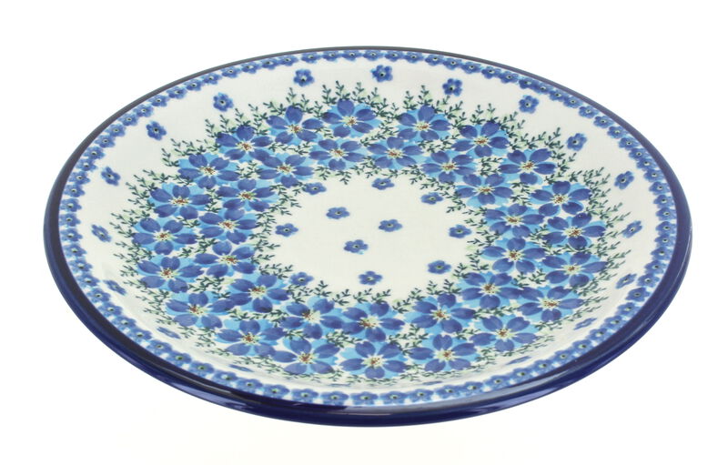 Blue Rose Polish Pottery Cobalt Dinner Plate
