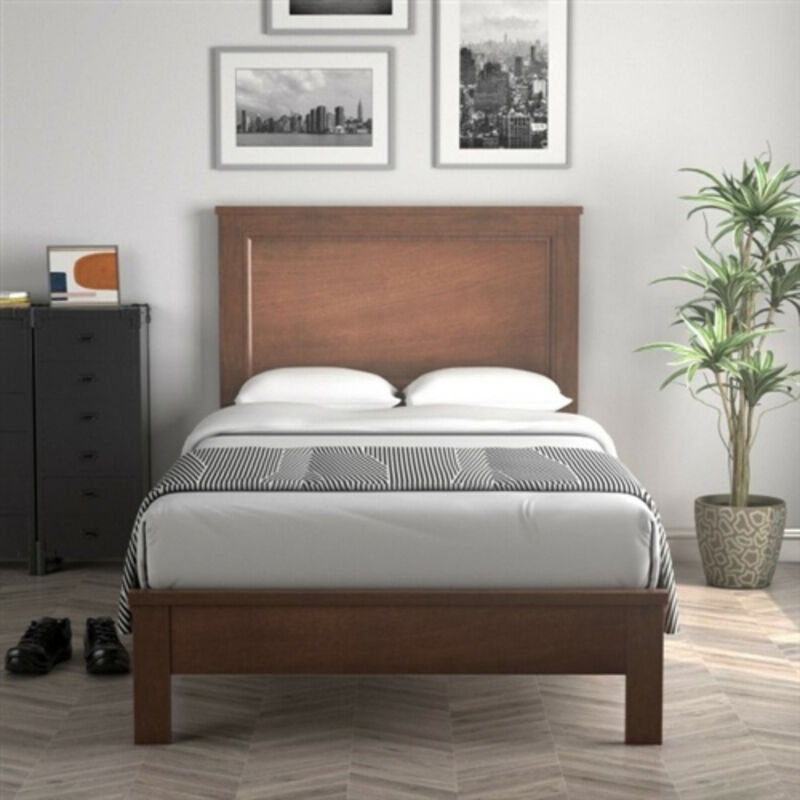 Modern College Dorm Wooden Platform Bed for Space-Saving and Comfort