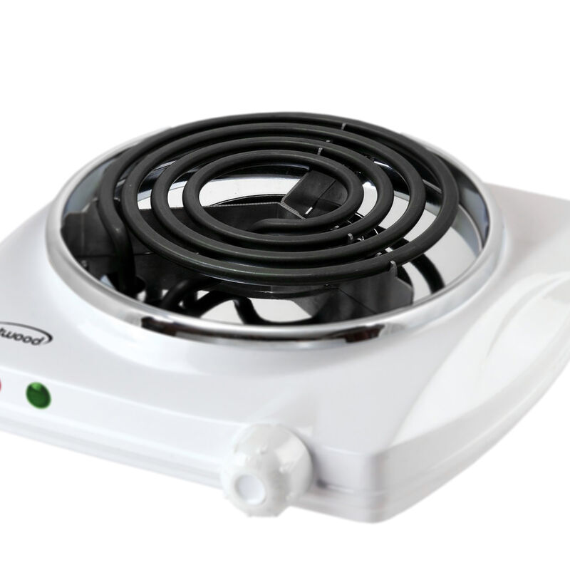 Brentwood Electric 1000W Single Burner (White)