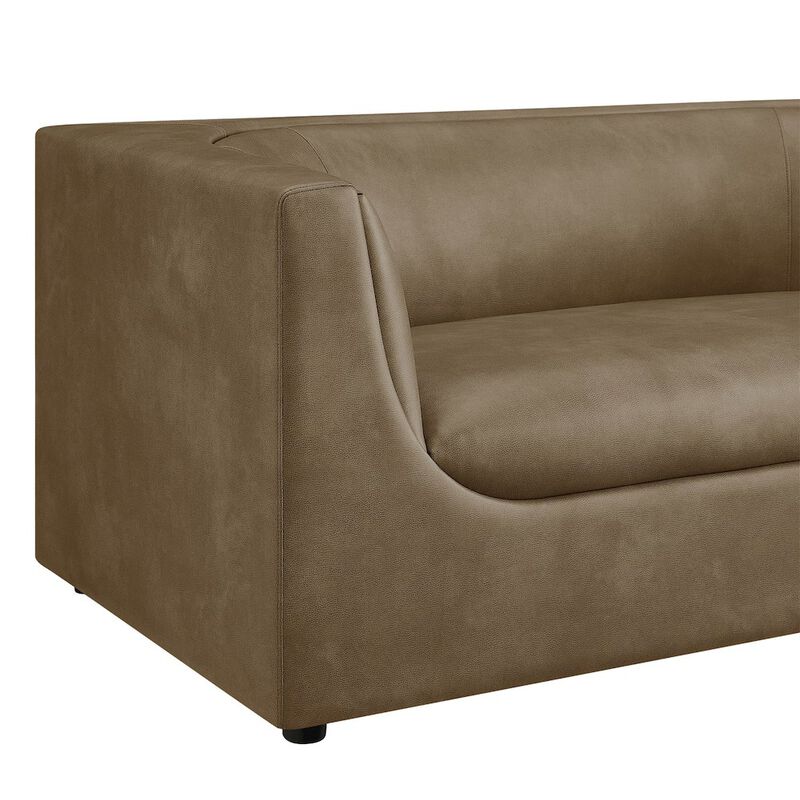 Hilda 67" Curved Back Vegan Leather Loveseat image number 6