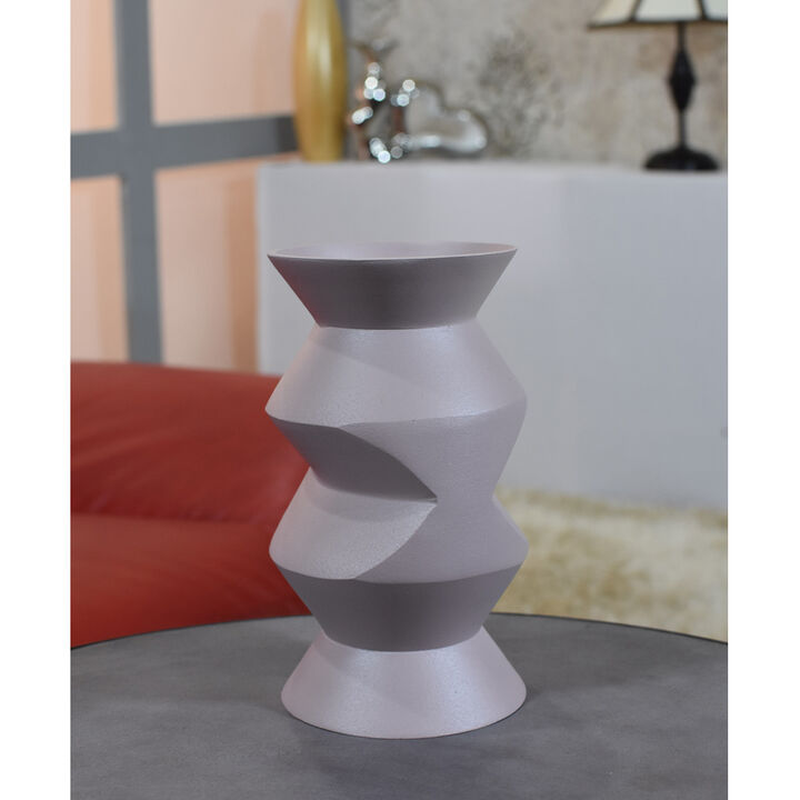 Handmade Aluminium Geometric Light Pink Bud Vase For Indoor & Outdoor Use BBH Homes