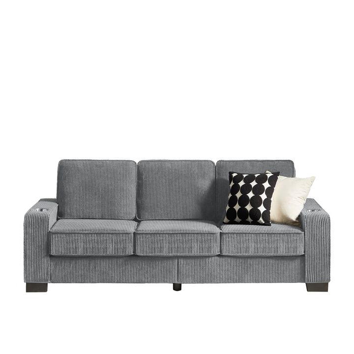 Corm 83.86" Corduroy 3 Seat Modern Sofa