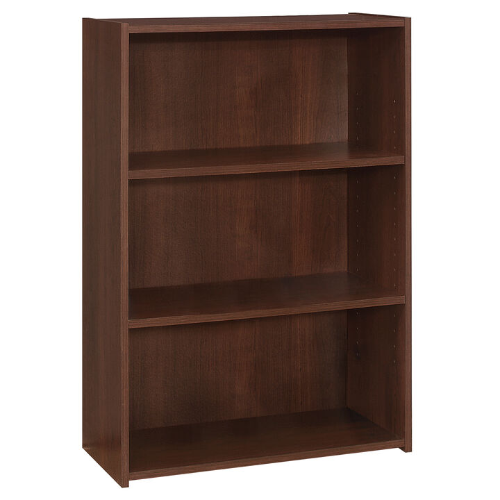 Monarch Specialties I 7475 Bookshelf, Bookcase, 4 Tier, 36"H, Office, Bedroom, Laminate, Brown, Transitional