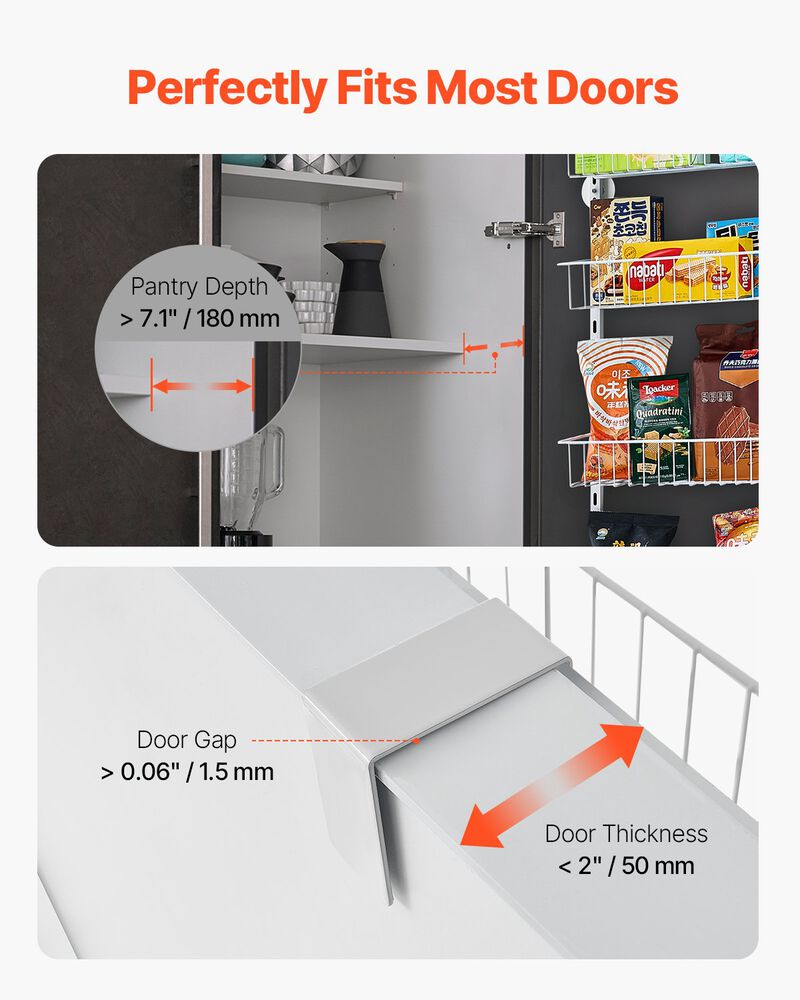 Over the Door Pantry Organizer &ndash; 9-Tier Adjustable Steel Rack for Kitchen Storage image number 1