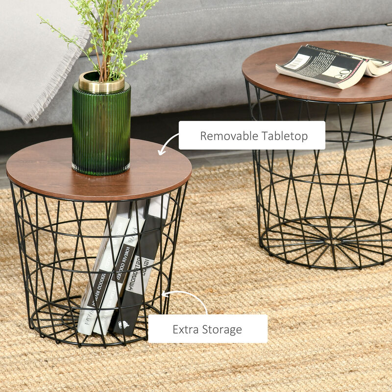 Hivvago Multi-Purpose Nesting Side Tables Set image number 4