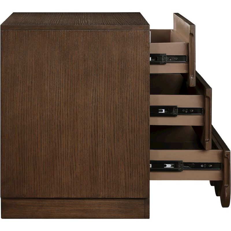 Meridian Furniture Scallop Brown Night Stand