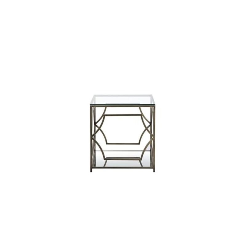 Pangea Home Z-Edward Square Side Table Brass