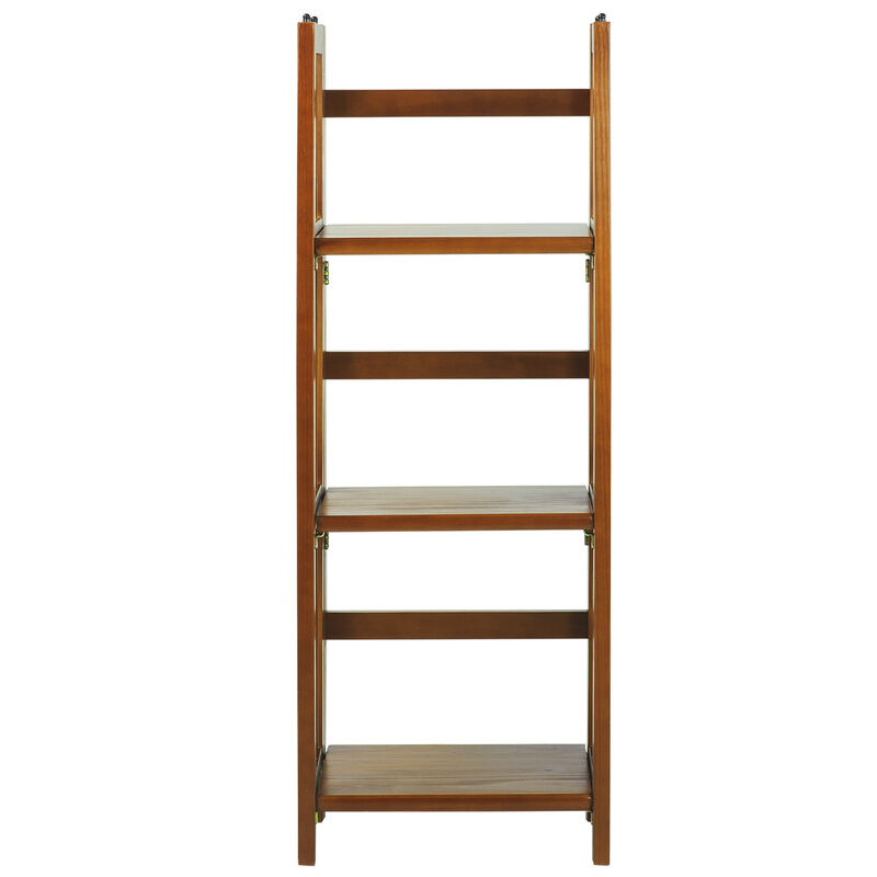 Casual Home 3-Shelf Folding Bookcase (14" Wide)-Honey Oak