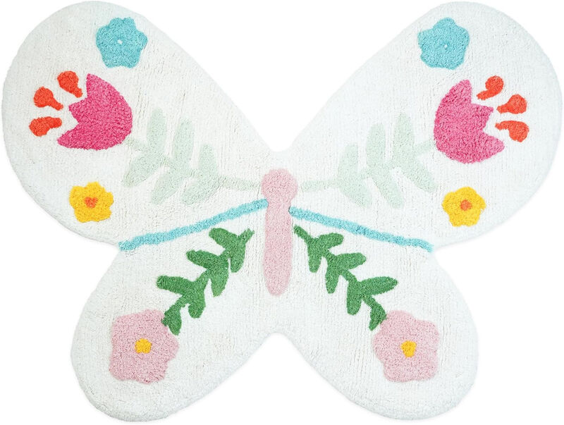 HomeRoots Butterfly Youthful Hand Knotted Washable Area Rug image number 0