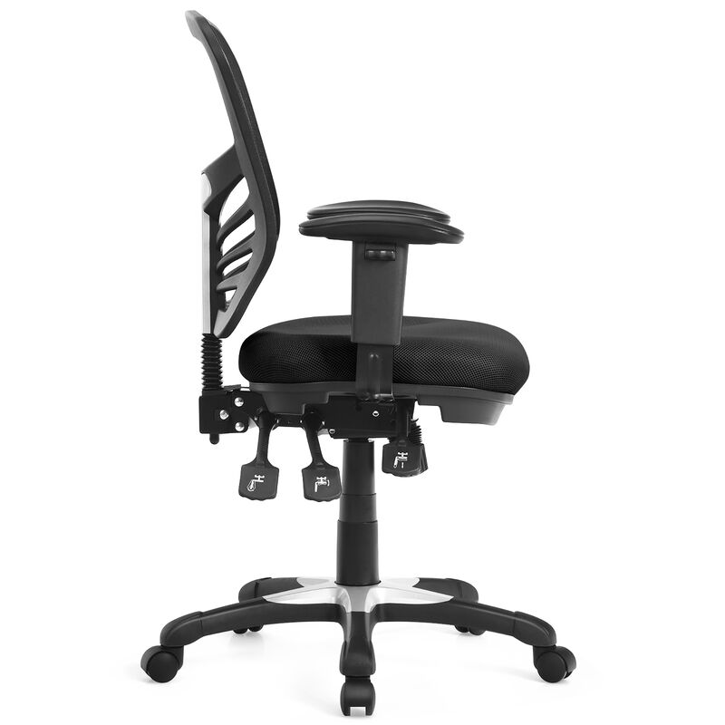 Costway Mesh Office Chair 3-Paddle Computer Desk Chair w/ Adjustable Seat Black