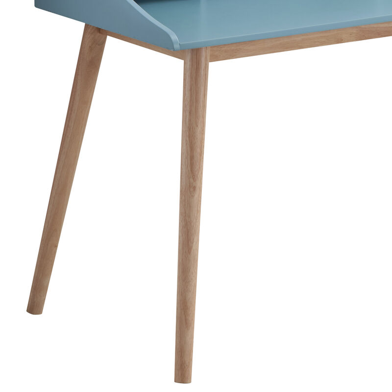 Streamdale Mid-Century Modern Wood Writing Desk with Hutch image number 2