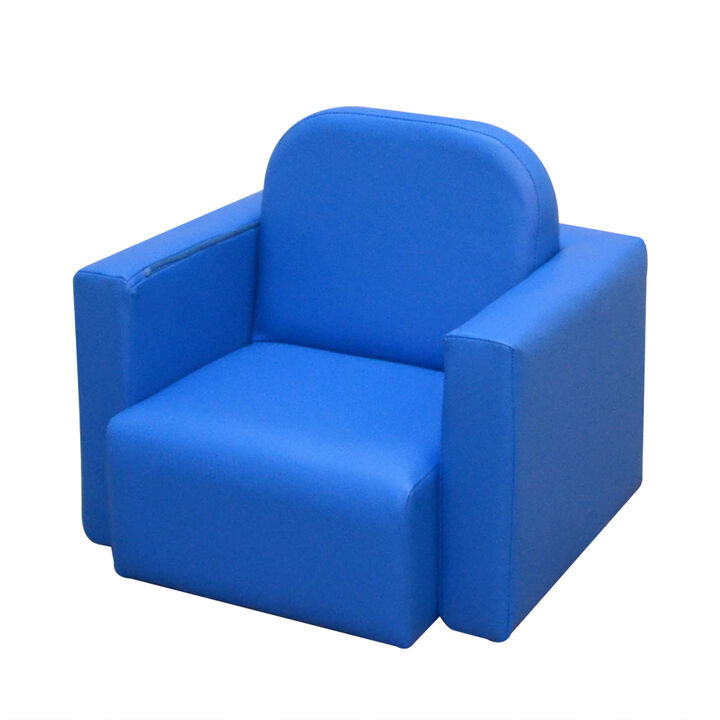 2-in-1 Kids Table & Sofa Chair Set Toddler Seat Armchair Desk Children Lounge - Blue