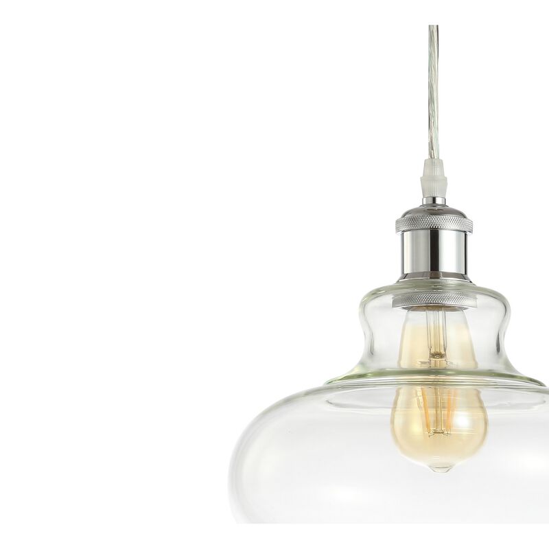 Hampton Adjustable Iron/Glass Pharmacy LED Pendant