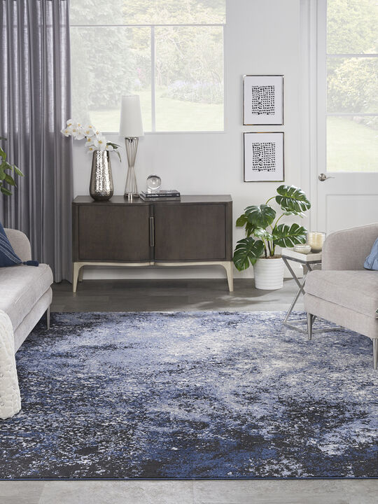 Passion PSN10 Light Blue/Black 9' x 12' Rug