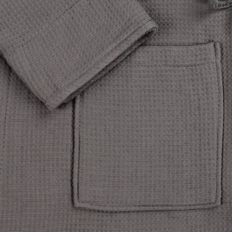 Cotton Waffle Weave Oversized Bathrobe for Men and Women Adults image number 2
