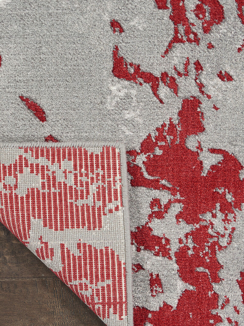 Twilight TWI21 Gray/Red 2' x 3' Rug