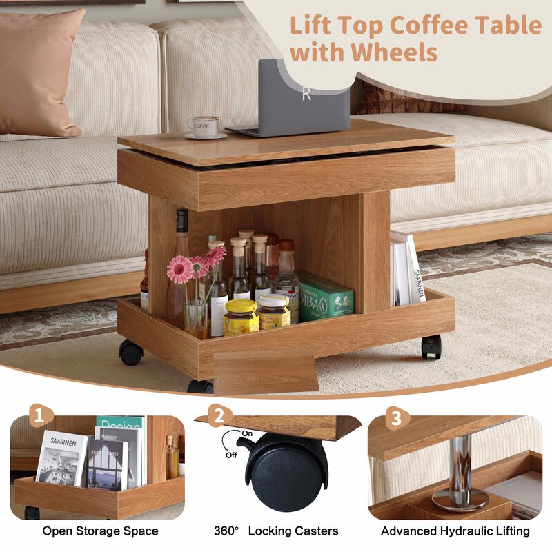 Votfri 360&deg; Rotating Desktop Side Table image number 3