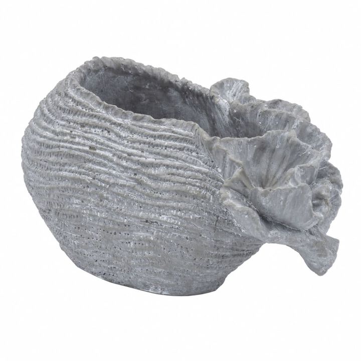 WOW PIONEER Durable Cement Planter for Indoor Outdoor Use, Medium Plant Holder for Home Living Spaces and Outdoor Garden Decor