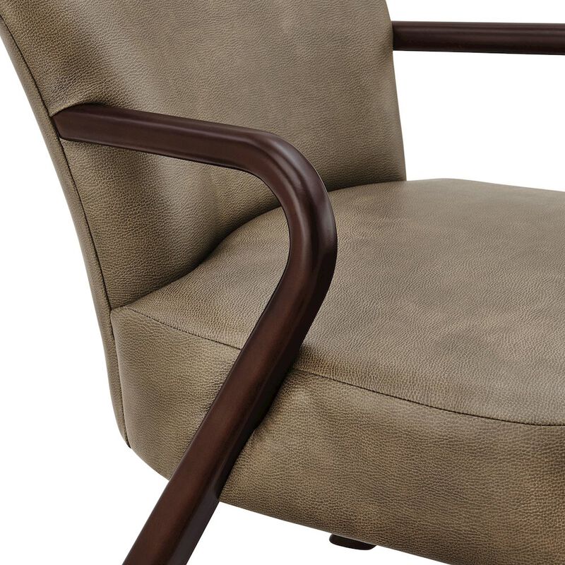 Arden Faux Leather Upholstered Accent Armchair image number 6