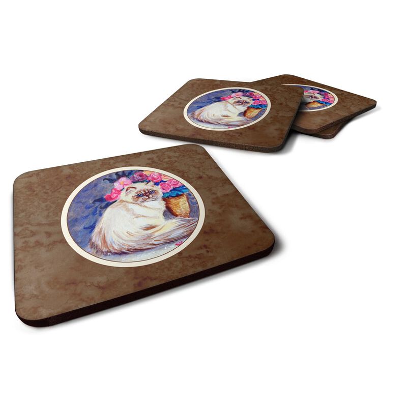 Caroline's Treasures 7150FC Persian Cat Foam Coasters (Set of 4), 3.5, Multicolor image number 0