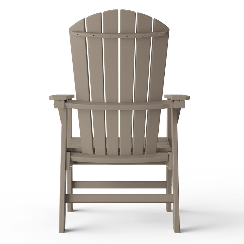 WestinTrends Dylan Outdoor Patio Shell-back Adirondack Dining Chair Weather Resistant