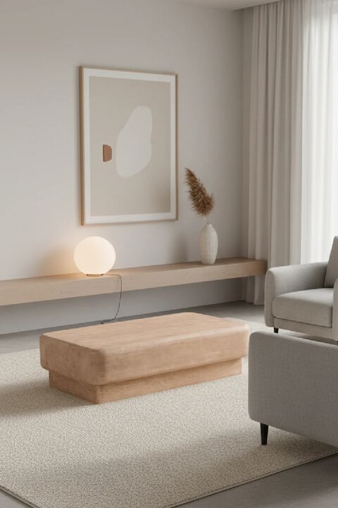 Natural Mango Wood Coffee Table | OROA Modern Bruno