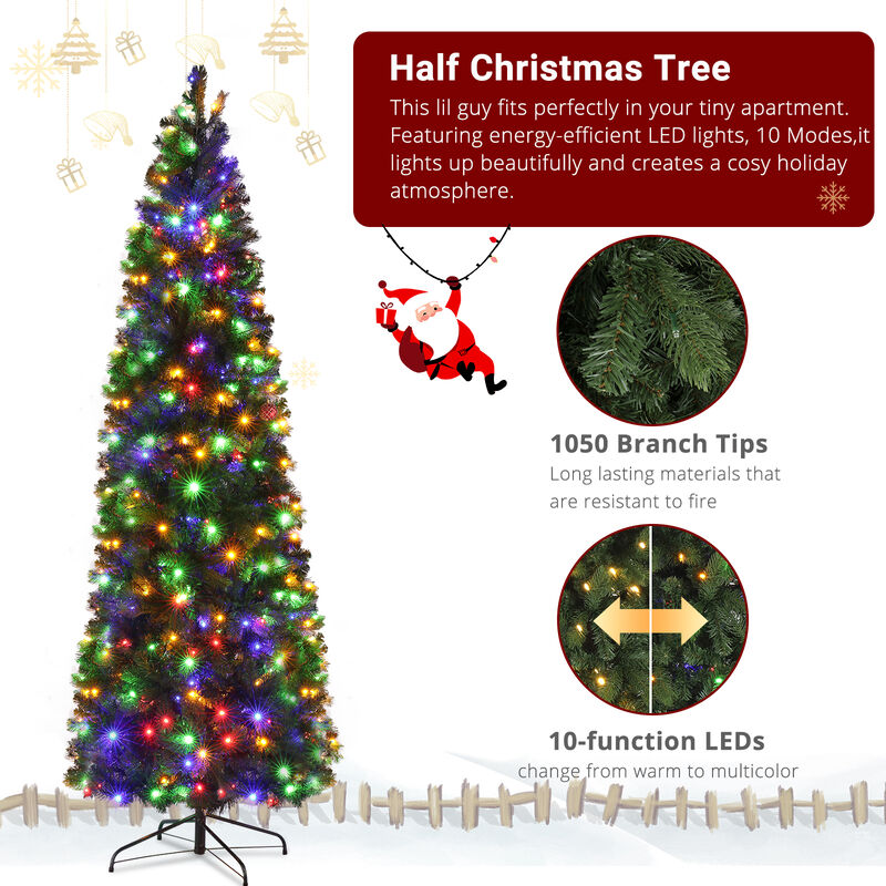 Pencil-Shaped Automatic Tree Structure Slim & Space-Saving Christmas Tree with Easy Setup