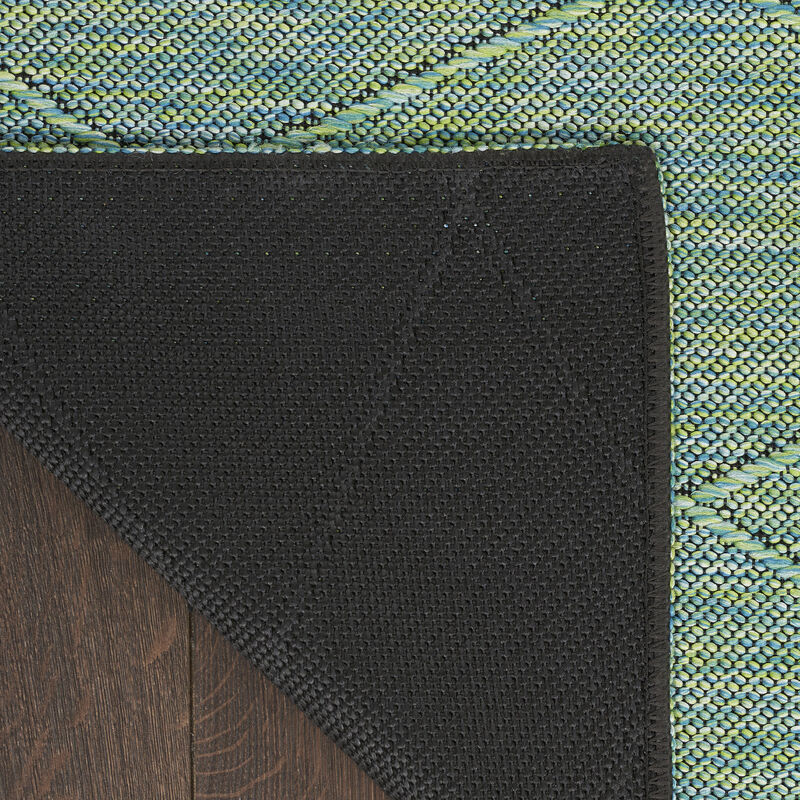 Washable Solutions WSL01 Blue/Green 4' x 6' Rug