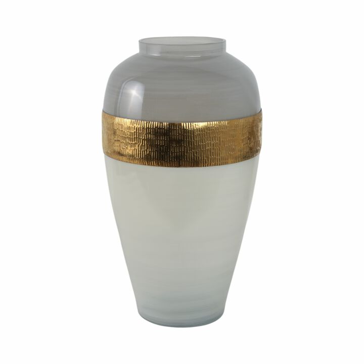 Glass 21"H Ginger Vase