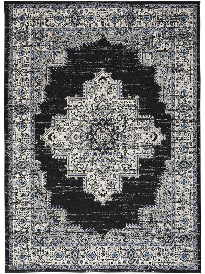 Passion PSN03 Black/Ivory 5'3" x 7'3" Rug
