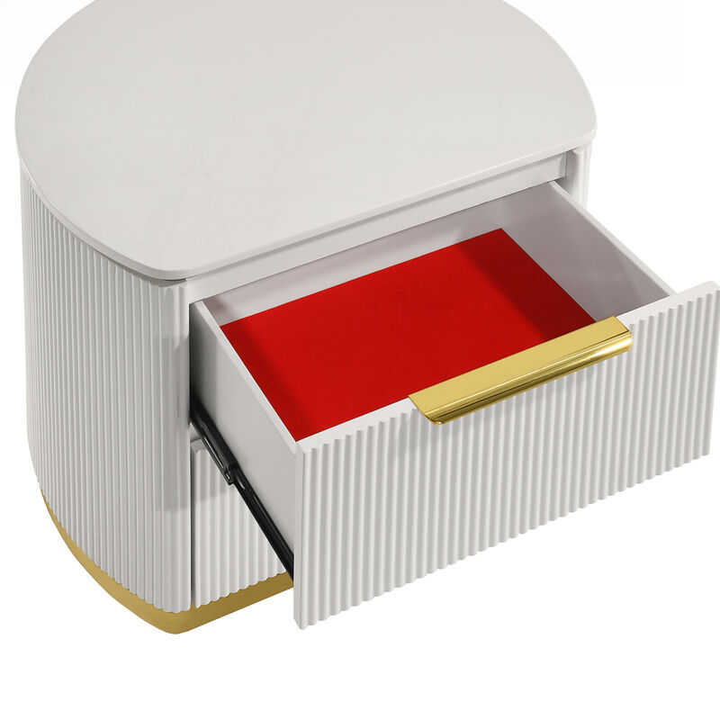 Lioraque Fluted 2-Drawer Nightstand image number 6