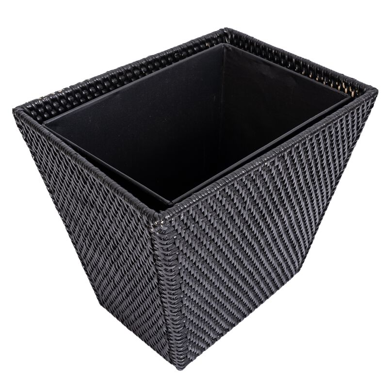 Saboga Home&trade; Rectangular Tapered Waste Basket with Metal Liner image number 1