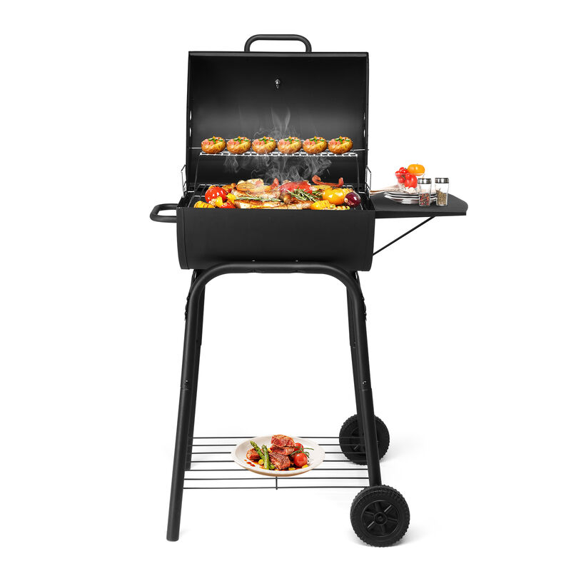 Outdoor Charcoal Grill, Portable BBQ Grill for Backyard Cooking and Outdoor BBQs
