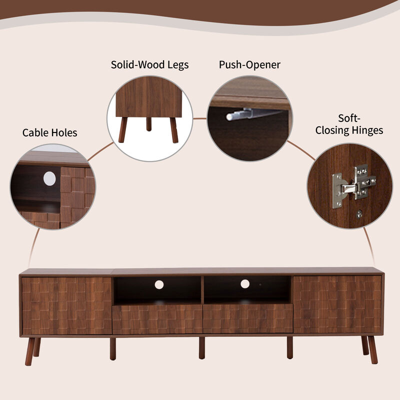 TATEUS 78inch Modern TV Stand image number 6