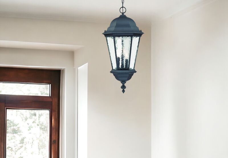 Hivvago Telfair 3-Light Matte Black Hanging Light