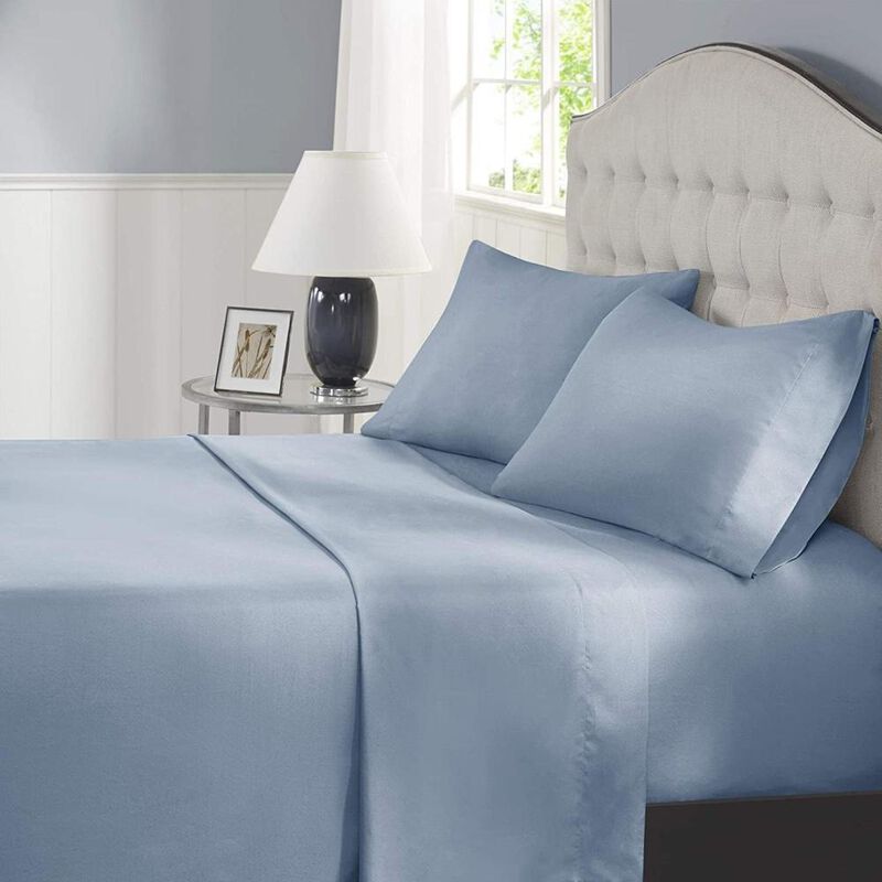 RT Designers Collection Modern Living 100% Pima Cotton Ultra Soft Sheet Set Queen Blue