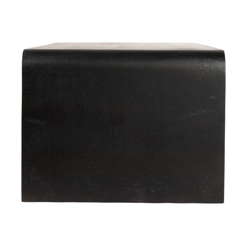 Modern Waterfall Edge Mango Wood Coffee Table, Black image number 5