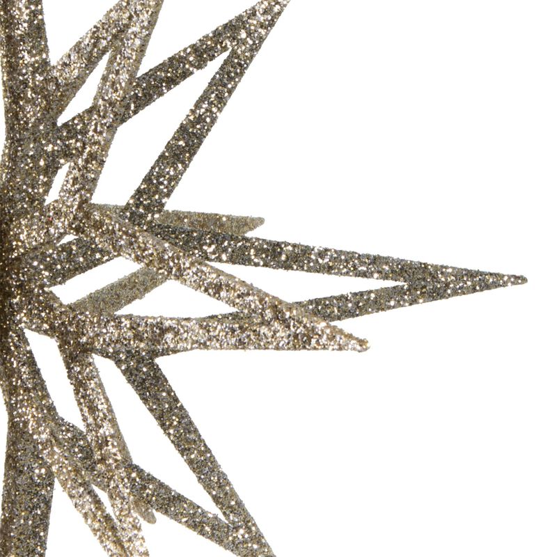Vickerman 16" Champagne Iridescent Star Christmas Ornament. image number 3