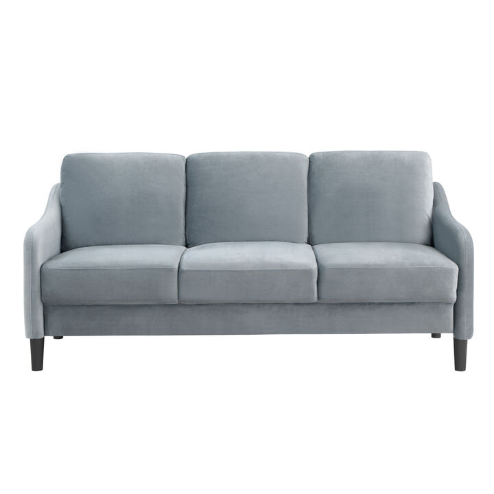 73.22inch 3 Seater Sofa Velvet Grey