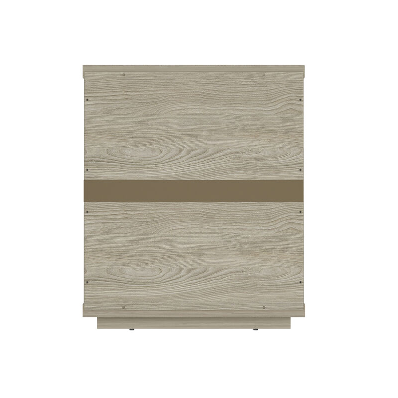 Evelyn Narrow 3-Drawer Nightstand in Gray