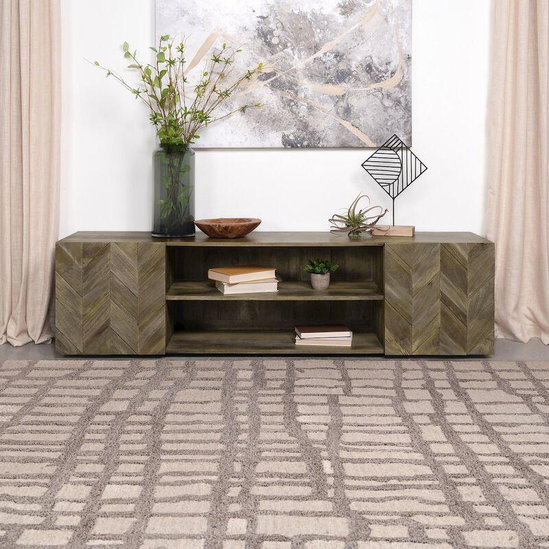 Coaster Co. of America Keese 2-door Wood 70 TV Stand Media Console Mango Brown