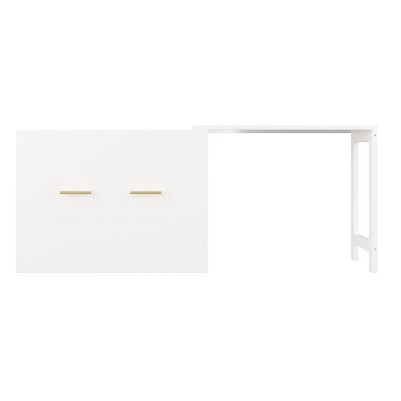 Merax Murphy Cabinet Bed with Adjustable Position Desk