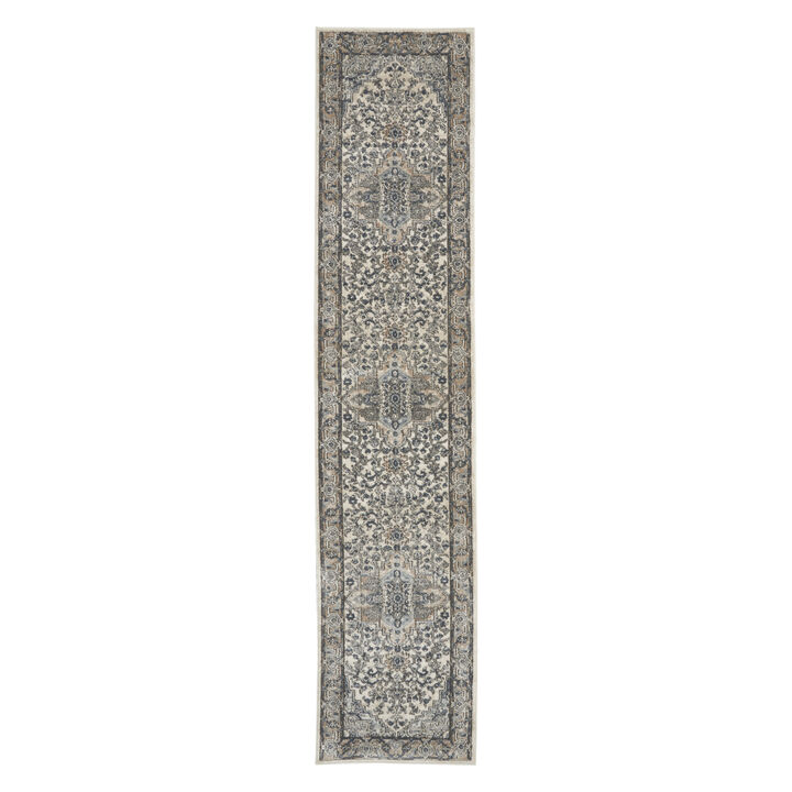 HomeRoots Medallion Power Loom Runner Rug
