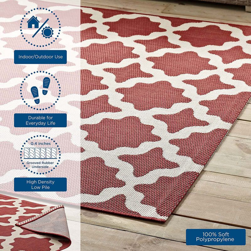 Cerelia Moroccan Trellis 9x12 Indoor and Outdoor Area Rug image number 6
