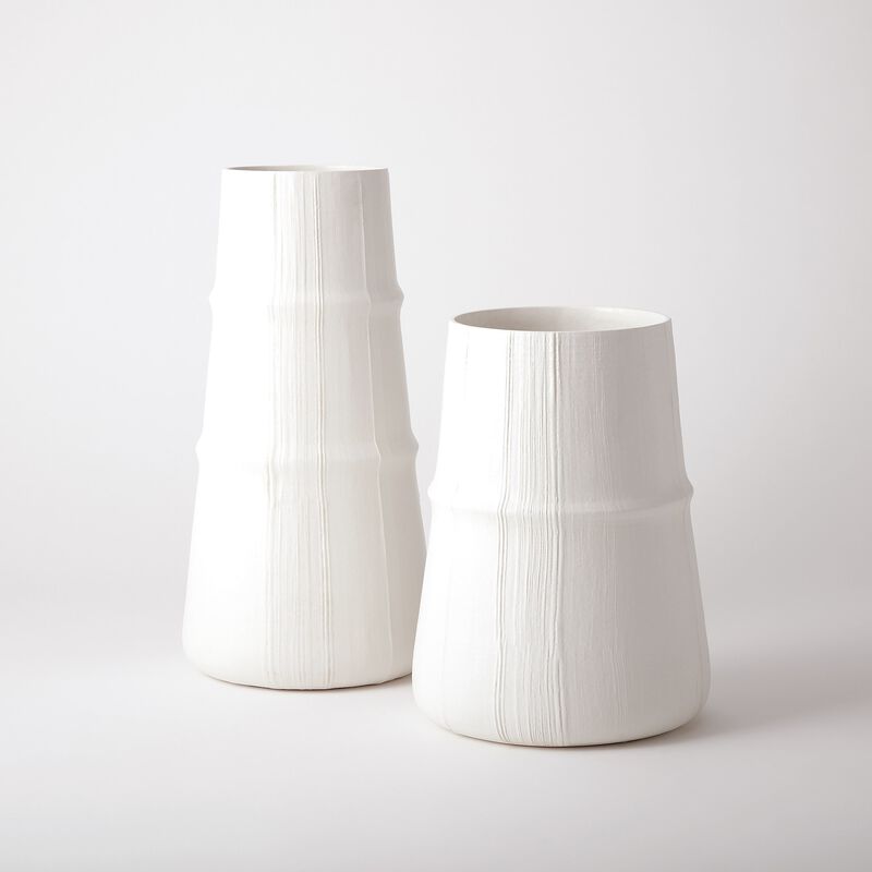 Linen Vase-Large White