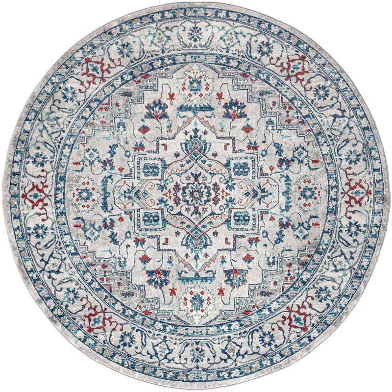 Edison Modern Persian Vintage Medallion Round Area Rug