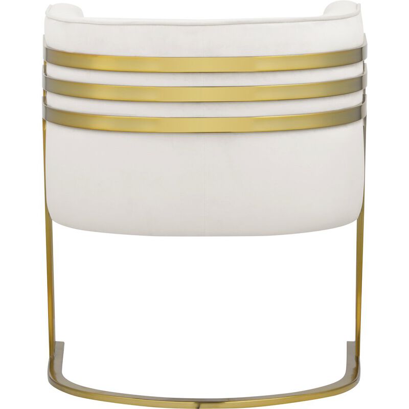 Meridian Furniture Rays Cream Velvet Accent Chair